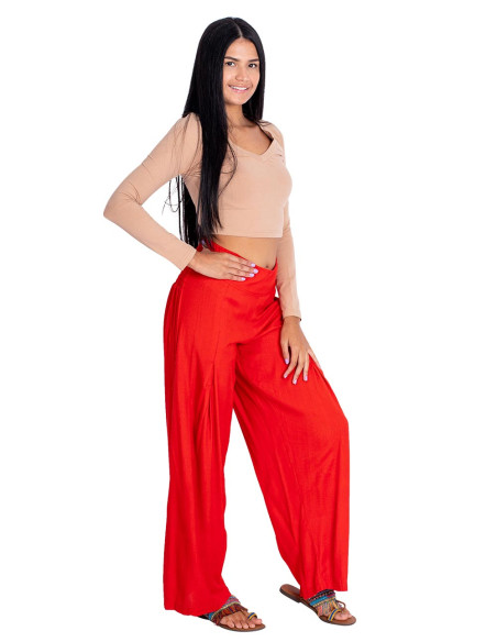 Rote gerade Hose für Damen