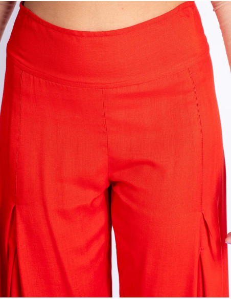 Calça Reta Vermelha Feminina