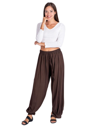 Pantalon ample marron