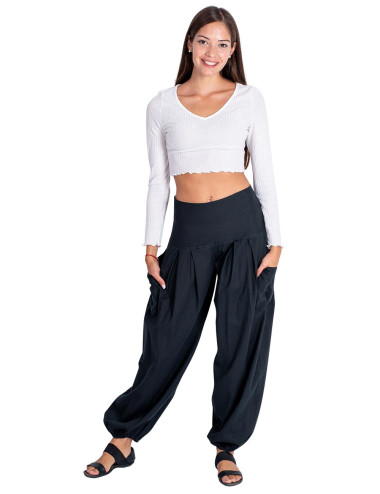 Pantaloni di cotone nero