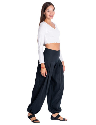 pantalon-bombacho-bolsillos-laterales-negro 2