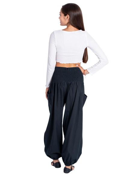 Pantalon en coton noir