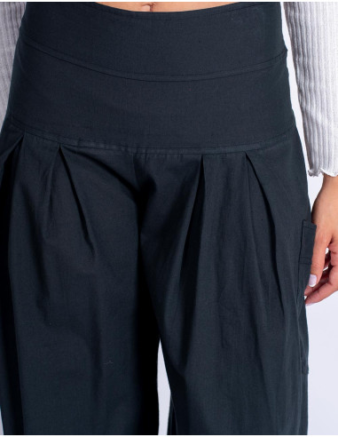 Pantaloni di cotone nero