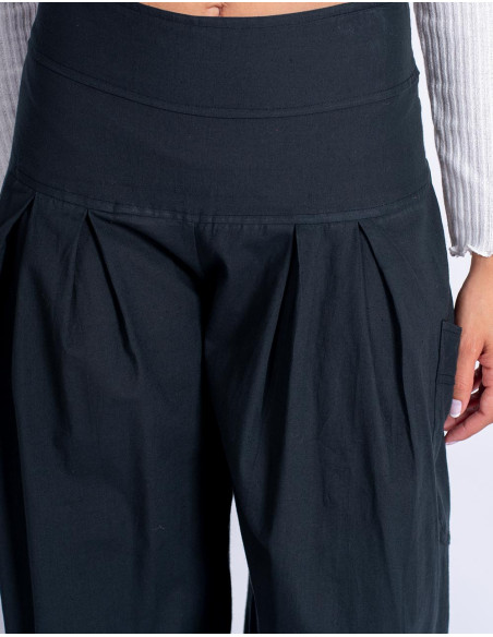 Schwarze Baumwollhose