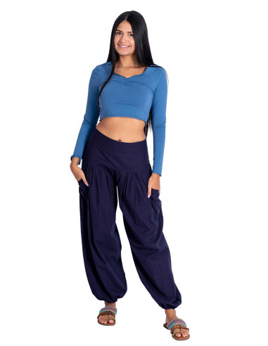 Blue Baggy Pants with Pockets