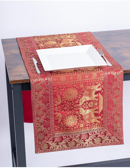 Bright Red Table Runner