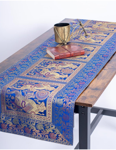 Bright Blue Tapestry/Table Runner