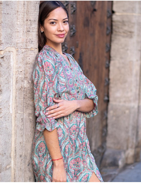 Bedrucktes Midikleid