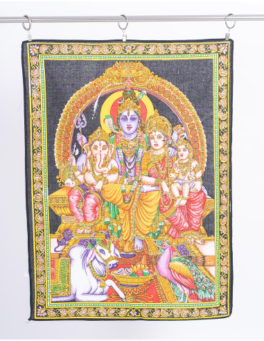 tapiz-dioses-hindues-familia-shiva