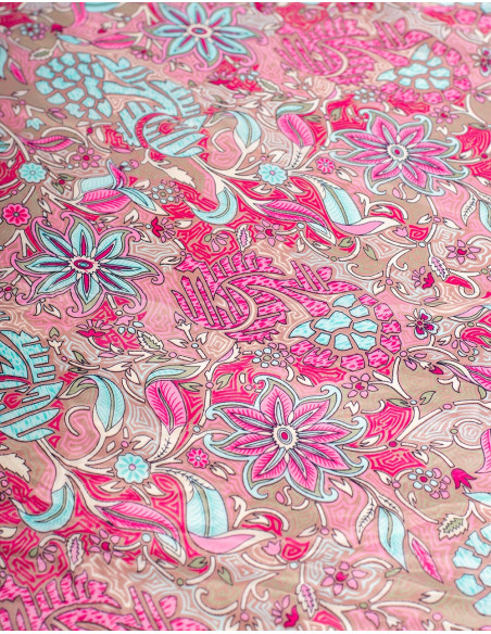 Robe longue en soie imprimée pour le printemps été