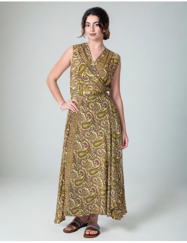 Robe portefeuille en soie... 2