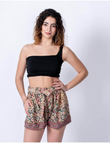 Printed Silk Shorts