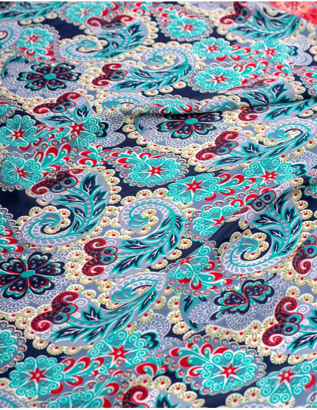 Long Printed Silk Jumpsuit