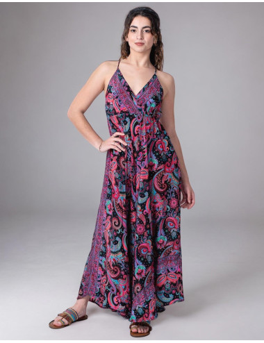 Long Silk Dress with Ethnic... 2