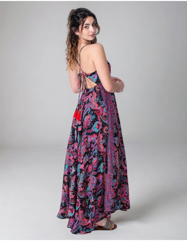 vestido-mujer-hippie-style-negro-burdeos