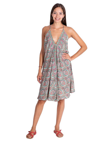 Fresh Printed Silk Backless... 2