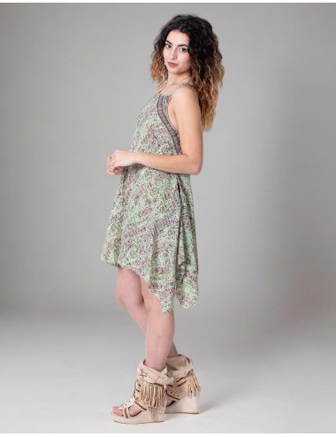 Robe Desigual en soie en vert 2