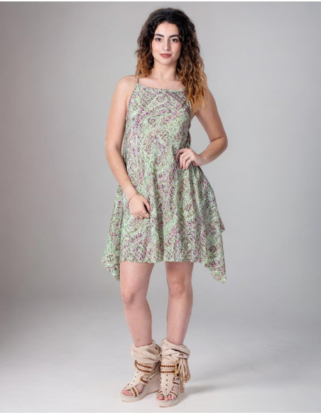 Desigual Silk Dress in Green