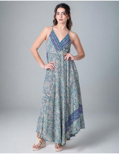Vestido Longo Cruzado nas Costas