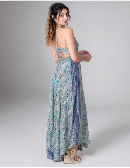 Vestido Longo Cruzado nas Costas