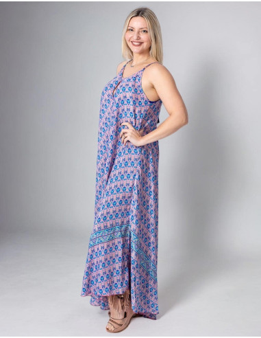 Langes und breites Seidenkleid