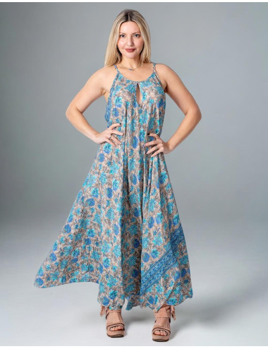 vestido-estilo-boho-gris-flores-azules 2