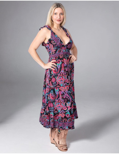 Robe d'été à bretelles à nouer
