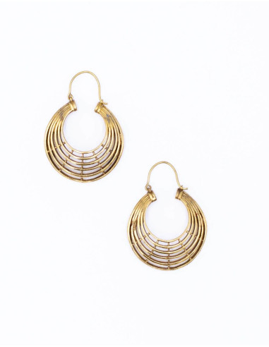 Boucles d'oreilles style bohème dorées de la...