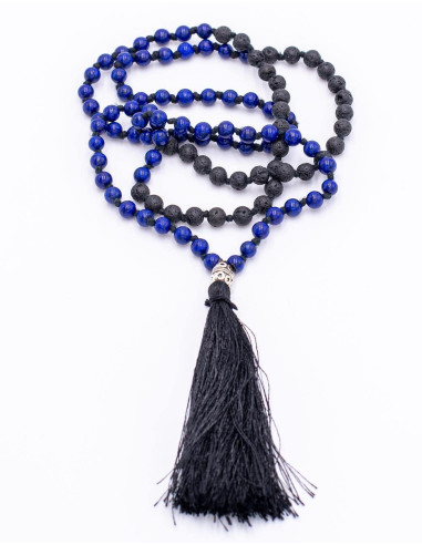 Rosenkranzgebet Lapizlazuli und Vulkangestein