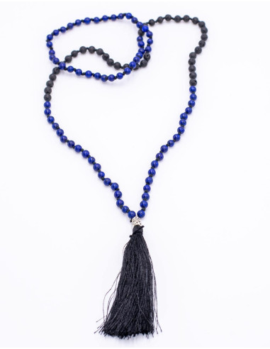 Rosary Prayer Lapis Lazuli and Volcanic Rock