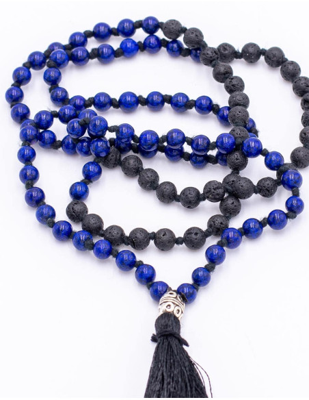 Rosenkranzgebet Lapizlazuli und Vulkangestein