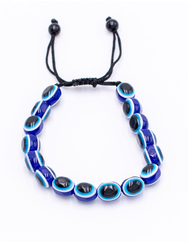 Pulseira de contas azuis