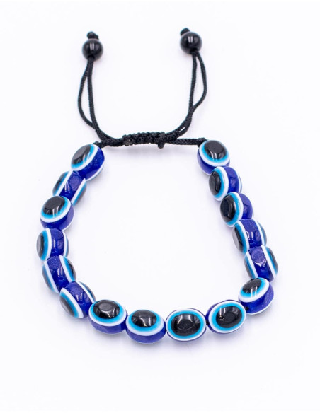 Pulseira de contas azuis