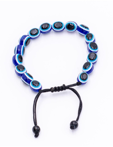 Pulseira de contas azuis