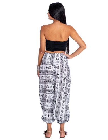 Pantalon saruel style hippie symbole Om