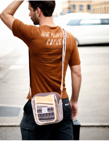 Unisex hemp crossbody bag: natural and sustainable style for any occasion