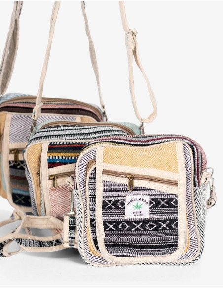 Borsa a tracolla unisex in canapa: stile naturale e sostenibile per ogni occasione