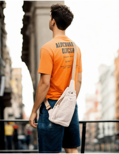Mochila estilo pochete de cânhamo