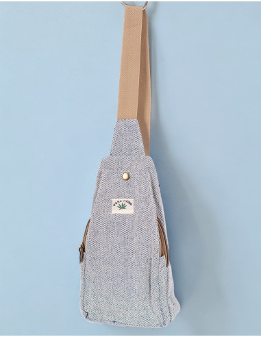 Sac à dos style sac banane en chanvre