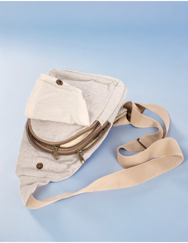 Mochila estilo pochete de cânhamo