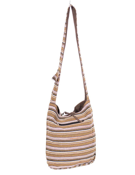 Striped Hippie Style Crossbody Bag - Vibrant Colors and Bohemian Spirit
