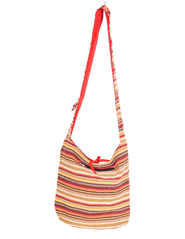 Sac Bandoulière Rayé Style Hippie - Couleurs...