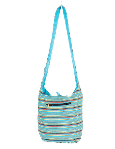 Striped Hippie Style Crossbody Bag - Vibrant...