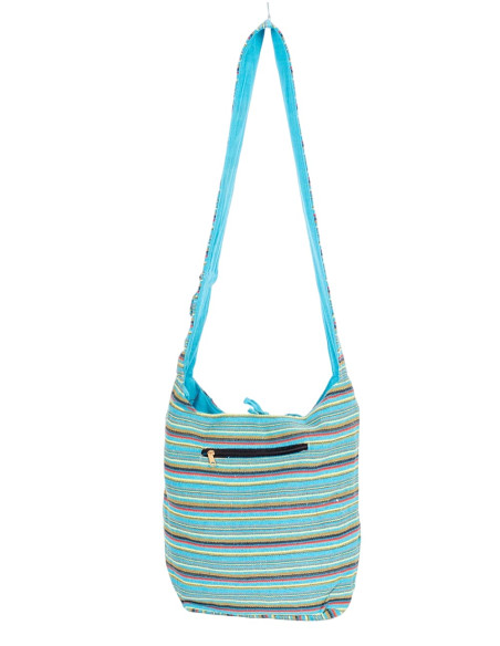 Bolsa de Ombro Listrada Estilo Hippie - Cores Vibrantes e Espírito Boêmio