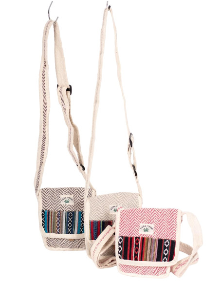 Bolsa Crossbody Unissex de Cânhamo com Aba - Simplicidade e Estilo Natural