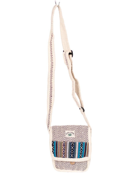 Unisex Hemp Flap Crossbody Bag - Simplicity and Natural Style