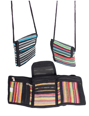 bandolera-billetera-rayada-util-practica 2