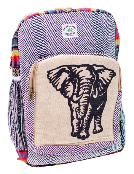 Zaino Kimago Hemp: artigianato indiano unisex con dettagli unici e autentici