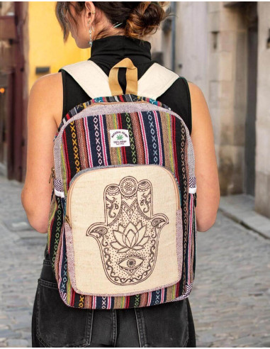 Sac à dos unisexe en chanvre Kimago : exclusivité et savoir-faire indien dans la mode ethnique