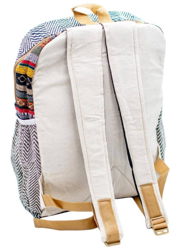 Moda étnica: Mochila unissex de cânhamo Kimago...